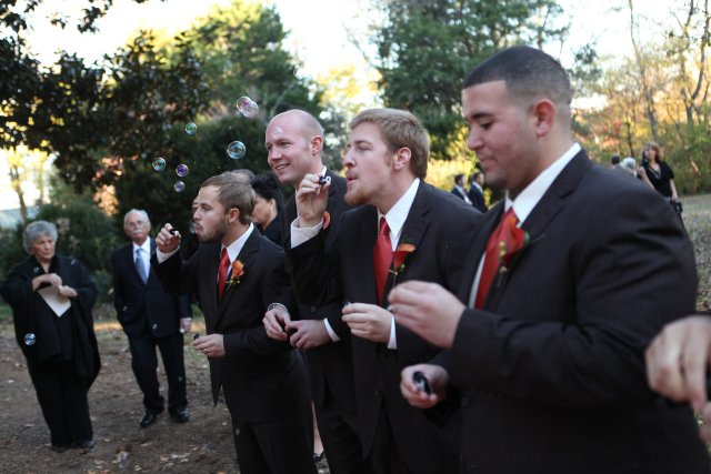 groomsmen, bubbles, send off, reception, wedding, nashville
